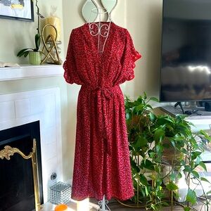 Max Studio Floral Red Dress